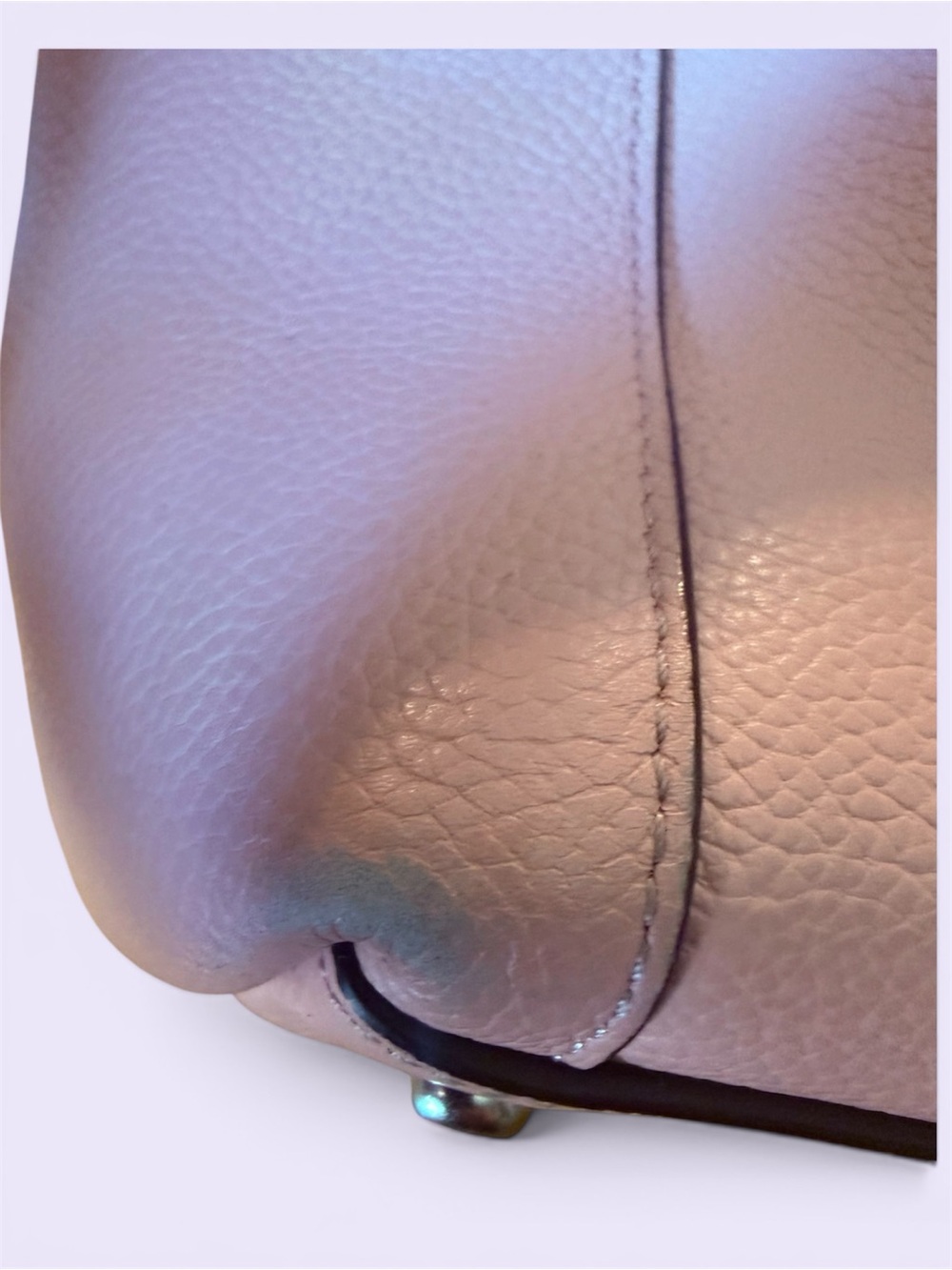 Coach Pebbled Leather Shoulder Bag in Blush Peach - Picture 6 of 6